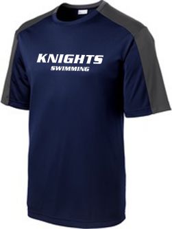 Sport-Tek PosiCharge Competitor Sleeve-Blocked Tee, Navy/Iron Grey